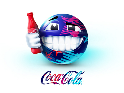 Coca Cola art direction blue coca cola design emoticons illustrator lyras photoshop red visual