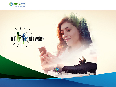 Cosmote The Life Network art direction cosmote double exposition lyras network visual web site