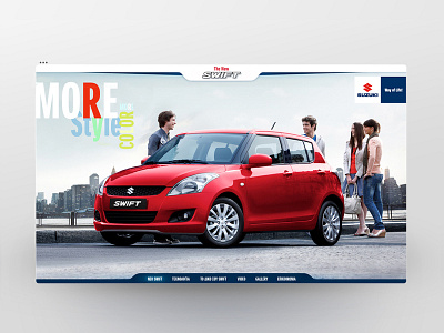 Suzuki Swift web site art art direction cgi design george lyras illustration lyras microsite photoshop red ui ux visual web