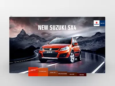 Suzuki SX4 art art direction black cgi design george lyras illustration illustrator lyras microsite photoshop red ui ux visual web