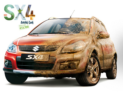 suzuki Sx4 car cgi george lyras illustrator suzuki sx4 visual