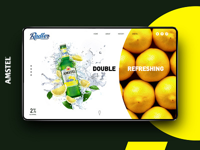 Amstel Radler //visual & microsite design// design george lyras lyras mobile uiux visual web design