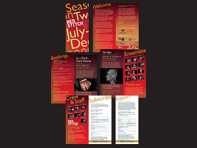 Theatre Company Brochure brand id brand identity corporate id print design publication publication design