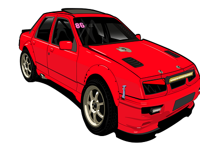 Drift car sticker for @Born_WTF branding carlivery design drift graphic design illustration logo sticker vector