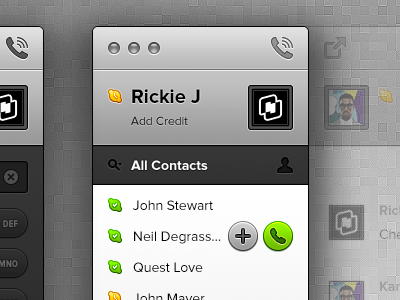 Collapsable Detachable Skype app call chat keypad mac message skype ui