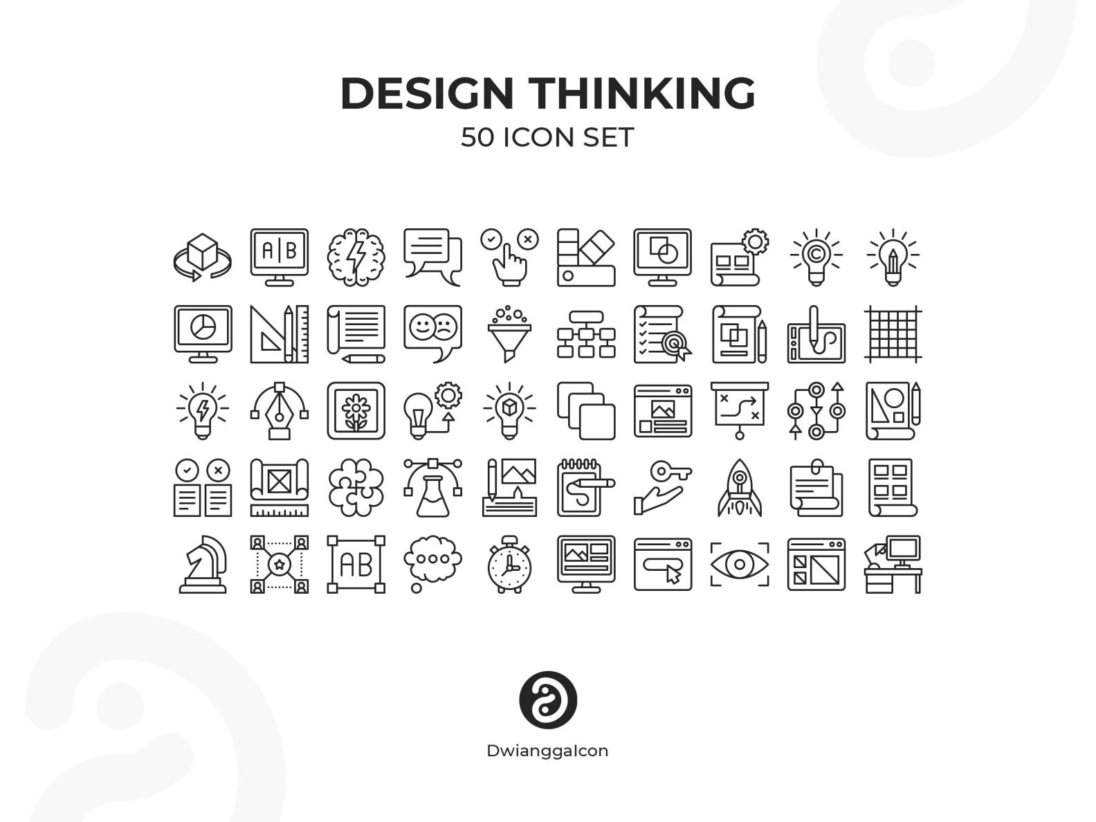 Design Thinking Icon Set By Dwiangga Icon On Dribbble