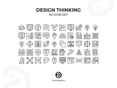 Design Thinking Icon Set flat icon