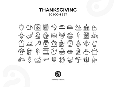 Thanksgiving Icon Set flat icon