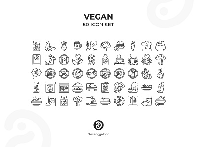 Vegan Icon Set flat icon