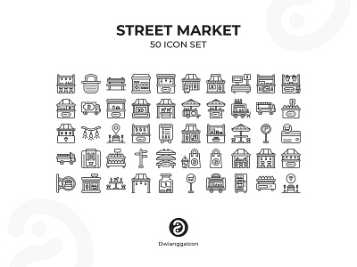 Street Market Icon Set
