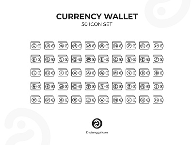 Currency Wallet Icon Set flat icon