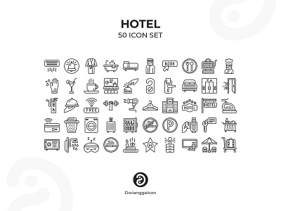 Hotel Icon Set flat icon