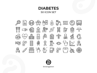 Diabetes Icon Set