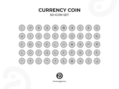 Currency Coin Icon Set flat icon