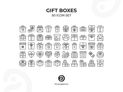 Gift Boxes Icon Set flat icon gift boxes
