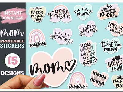 Mom Printable Stickers Design by Edgar Brito on Dribbble