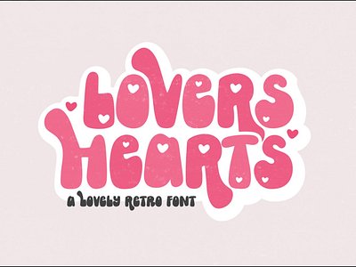 LOVERS HEARTS a Retro Valentine's Day Font