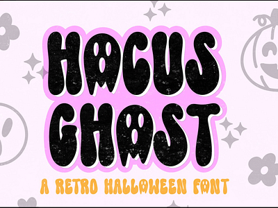 HOCUS GHOST Retro Halloween Font app branding design graphic design illustration logo typography vector