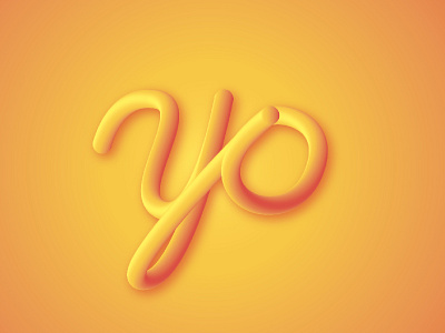 Yo art bright design draw fun illustration quick simple type vector