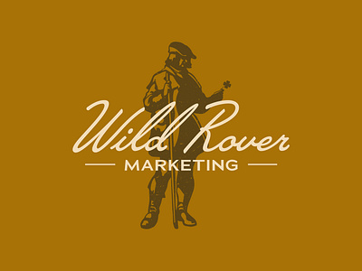Wild Rover Marketing Logo brand branding clover design illustration irish logo rover transparent vector wild
