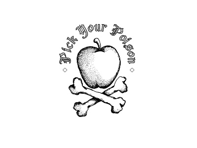 Poison Apple apple draw fairy tale illustration logo medieval poison