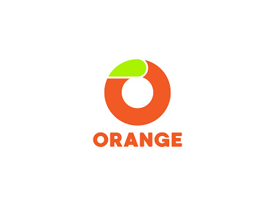 ORANGE brand bright color fruit logo mark modern orange simple type typography