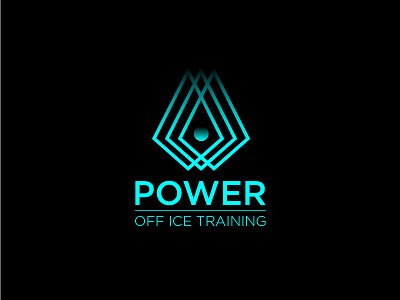 Power Logo brand gradient hockey ice logo power quick stamp training