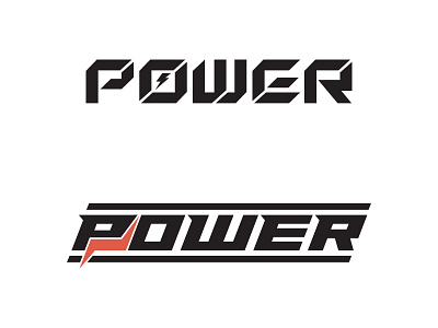 Power Logo bold brand lightning logo mark power type