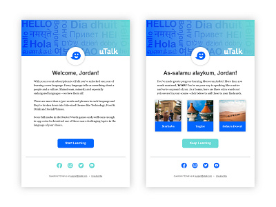 uTalk Email Campaigns branding email email design web design