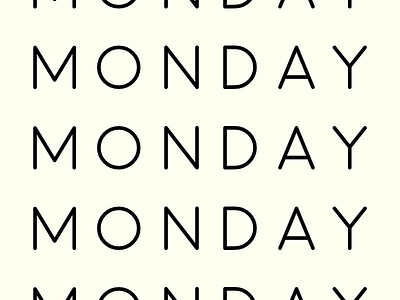 Monday minimal monday simple type