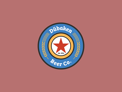 Dübaken Beer Co. badge beer german illustrator logo