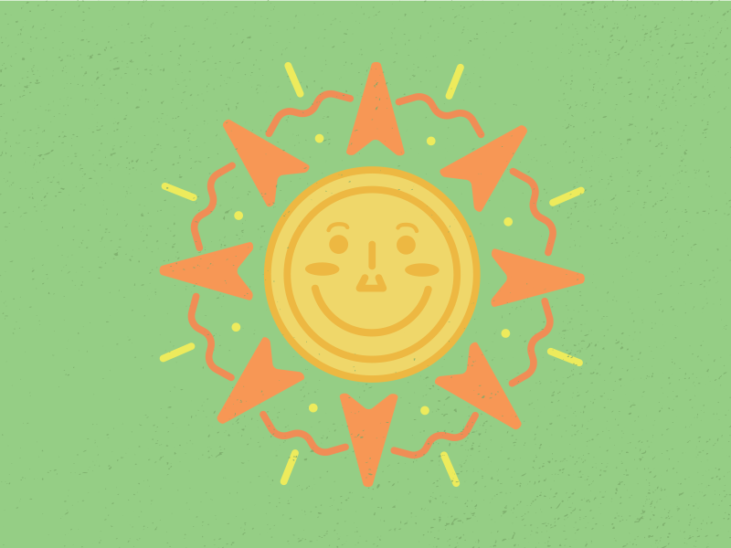 Fun in the Sun color fun illustrate illustrator inspiration sun sunday suns tad carpenter texture