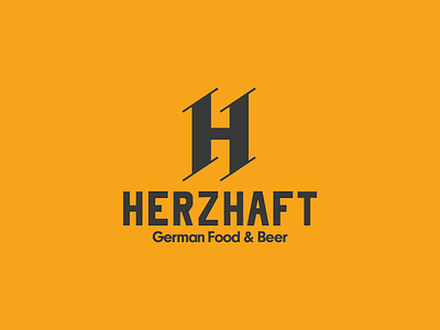 Herzhaft German Food & Beer beer food german identity illustration illustrator logo logo design restaurant
