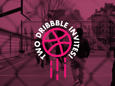Two Invites! ball basketball basketball court dribbble dribbble invites hoops invitations invites two