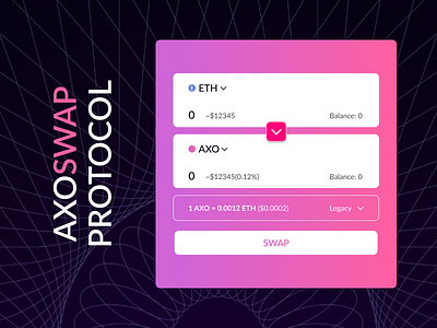 AxoSwap Protocol adobe xd design figma protocol swap ui ux web design website