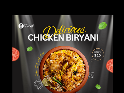 Chicken Biryani Banner for Social Media graphic design
