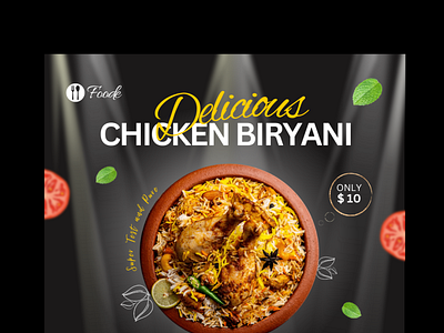 Chicken Biryani Banner for Social Media