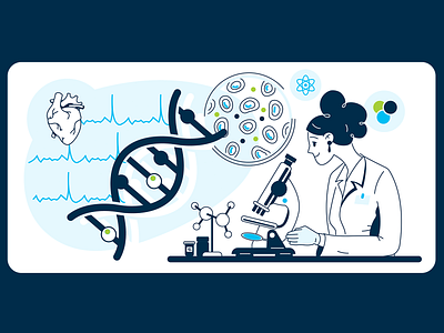 Biomed startup biomed illustration pharma vector