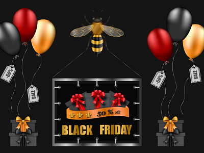 Black Friday - the best discounts at the best price! banner bargain price black friday discount illustration marketing offer purchase sale vector