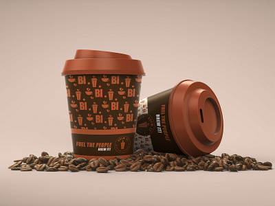Brew It Coffee Shop & Restaurant #3 branding cafebranding coffeedesign coffeeshop design graphic design illustration logo mockup