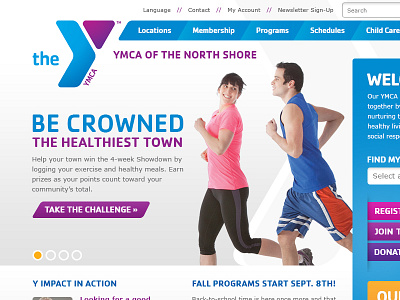 YMCA of the North Shore Website ui web design