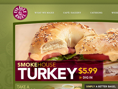 Finagle a Bagel Website ui web design