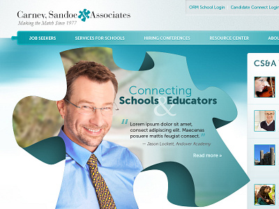 Carney, Sandoe, & Associates Website ui web design