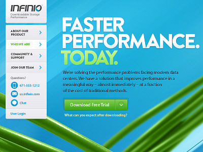 Infinio Website ui web design