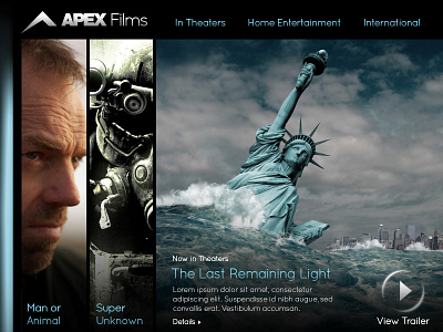Apex Films Website branding ui web design
