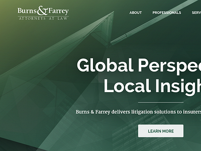 Burns & Farrey Website ui ux web design