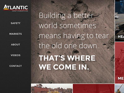 Atlantic Coast Dismantling Website demolition ui ux