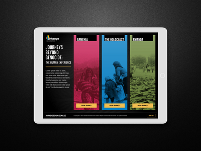 Journeys Beyond Genocide Interactive Exhibit App app exhibit museum ui ux