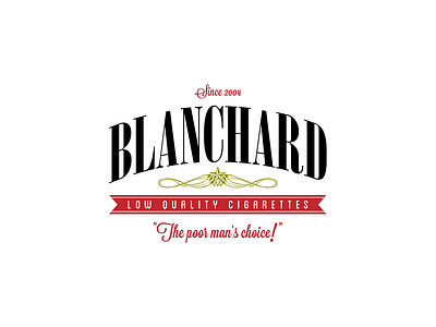 Blanchard Cigarettes Logo blanchard brand logo