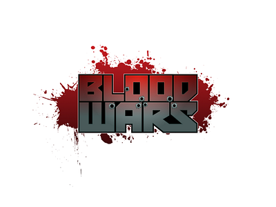 Blood Wars Logo brand comic book logo title design